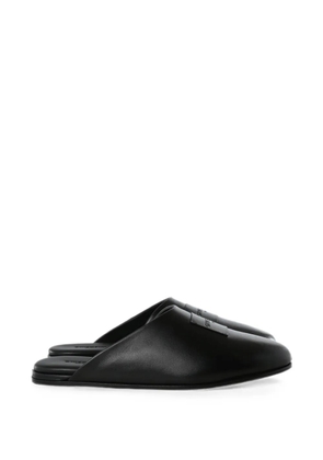 Givenchy logo-patch leather mules - Black