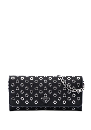 Prada Pre-Owned 2000-2013 Tessuto Grommet Wallet On Chain crossbody bag - Black