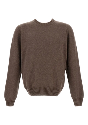Gran Sasso ribbed crew-neck cashmere sweater - Brown