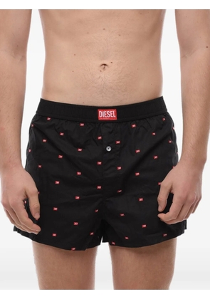 Diesel monogram-embroidered boxers - Black