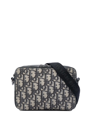 Christian Dior Pre-Owned 2020 Oblique Canvas Zipped Pouch with Strap crossbody bag - Blue