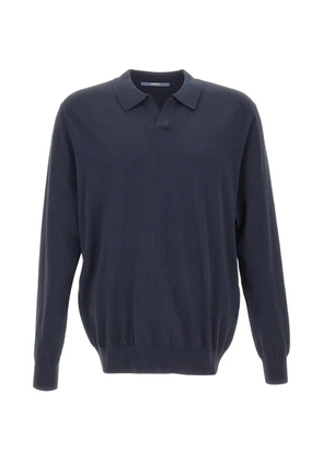 People Of Shibuya Kirin open-collar knit - Blue