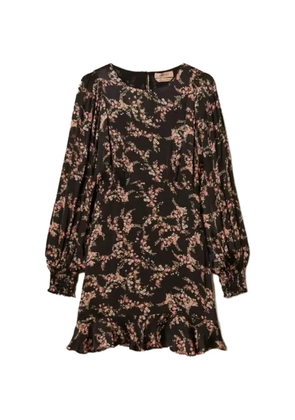 TWINSET floral-print ruffled mini dress - Black