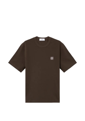 Stone Island logo-patch T-shirt - Brown
