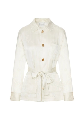 Forte Forte jacquard-pattern belted jacket - Neutrals