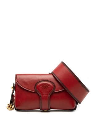 Christian Dior Pre-Owned 2017 Mini Leather D Bee Saddle Bag crossbody bag - Red