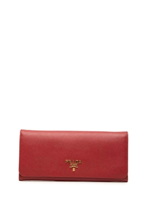 Prada Pre-Owned 2010-2026 Saffiano Continental Wallet long wallets - Red