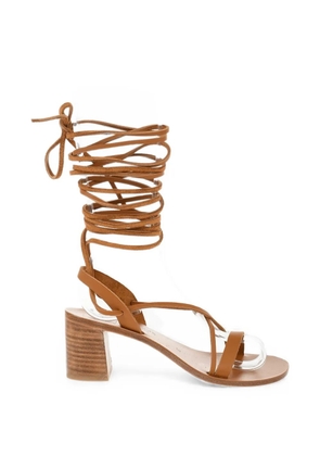 K. Jacques Saint Tropez lace-up sandals - Brown