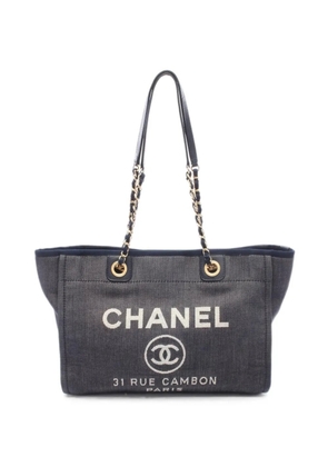 CHANEL Pre-Owned 2012-2013 Deauville chain tote bag - Blue