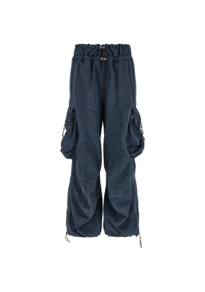 The Attico draped Parachute cargo pants - Blue