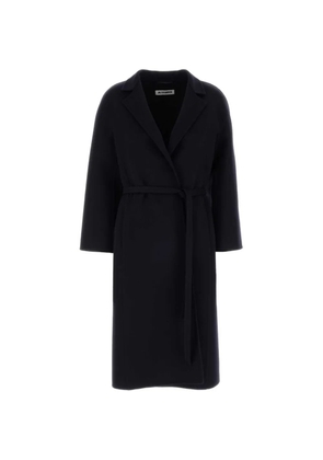 Jil Sander belted wool coat - Blue