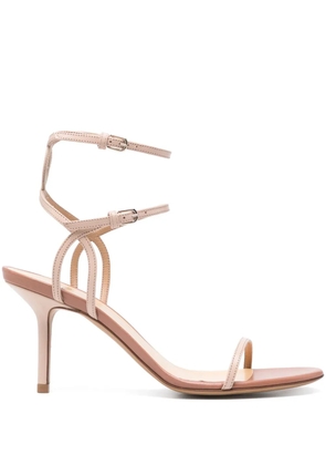 Francesco Russo 80mm leather sandals - Neutrals