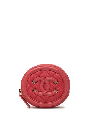 CHANEL Pre-Owned 2019 Caviar Filigree coin pouch - Pink