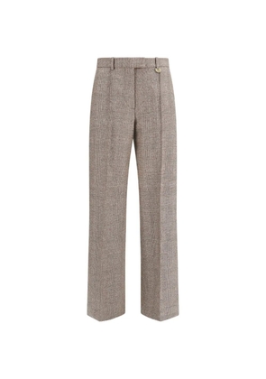 Burberry check tailored trousers - Brown