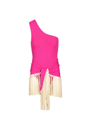 Taller Marmo Yacare fringe-trimmed swimsuit - Pink