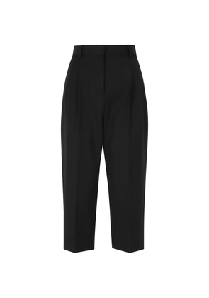 Elisabetta Franchi pleated button-detail trousers - Black