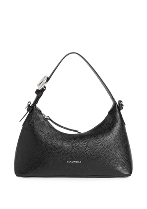 Coccinelle buckle-detail pebbled leather tote bag - Black