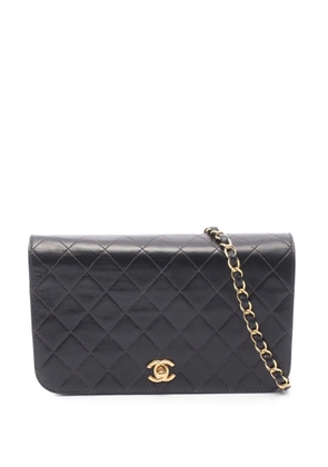 CHANEL Pre-Owned 2003-2004 Small CC Quilted Lambskin Full Single Flap crossbody bag - Black