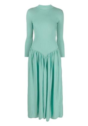 Stella McCartney ribbed wool midi dress - Green