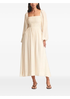 ST MRLO long-sleeve midi dress - Neutrals