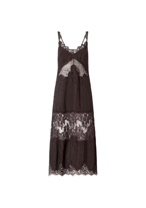 PINKO lace-trimmed tiered dress - Black