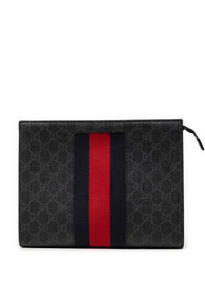 Gucci Pre-Owned 2000-2015 GG Supreme Web clutch bag - Black