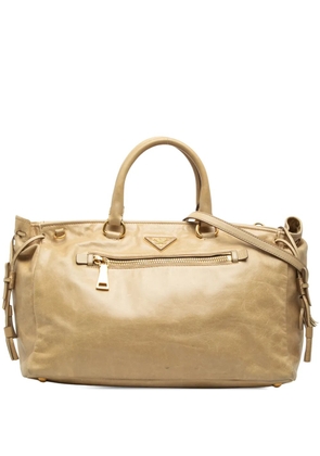 Prada Pre-Owned 2010-2026 Vitello Shine satchel - Neutrals