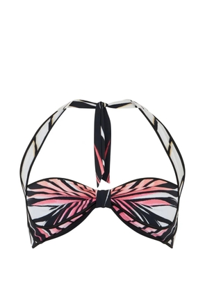 Roberto Cavalli palm-print bikini top - Black