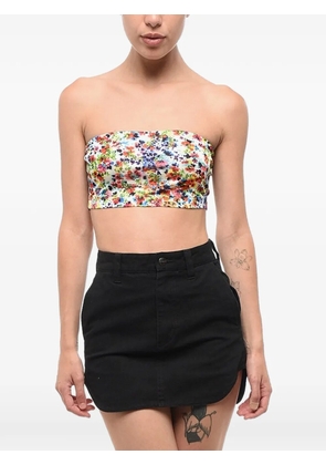 DSQUARED2 floral-print cropped top - Neutrals