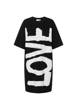 Love Moschino printed cotton jersey dress - Black
