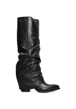 Metisse slouchy pointed-toe boots - Black