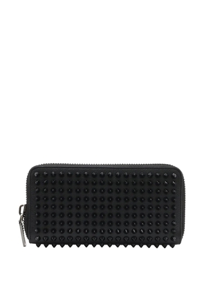 Christian Louboutin Pre-Owned 2013-2026 Grained Calfskin Spikes Panettone Wallet long wallets - Black