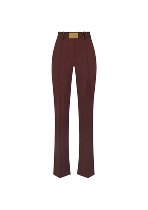 Elisabetta Franchi belted pin-tuck trousers - Brown