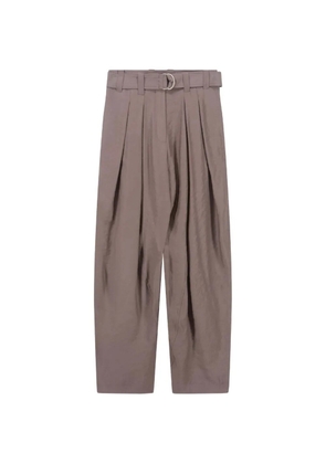 8pm belted pleated trousers - Brown