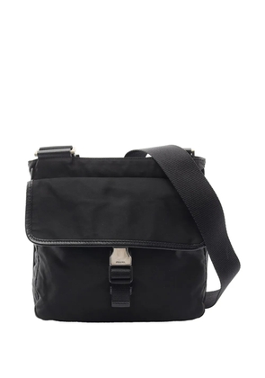 Prada Pre-Owned 2013-2026 Saffiano Trimmed Tessuto Zip Top crossbody bag - Black