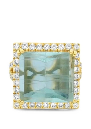 Lisa Nik green beryl and diamond ring - Gold