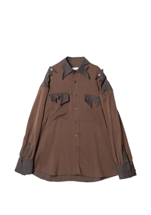Yoshiokubo Drift Flap shirt - Brown