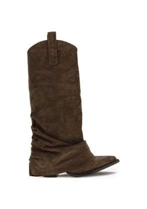 R13 sleeve-detail cowboy boots - Brown