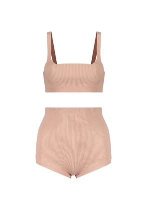 RED Valentino ribbed-knit underwear set - Pink