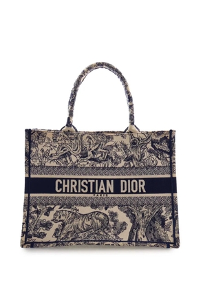Christian Dior Pre-Owned 2020 Medium Canvas Embroidered Reverse Dioriviera Toile De Jouy Book tote bag - Blue