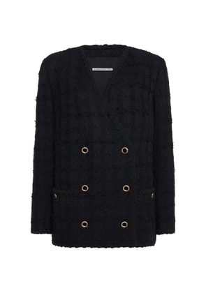 Alessandra Rich tweed double-breasted jacket - Black