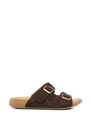 SERGIO MORETTI FIRENZE buckle-fastening suede sandals - Brown