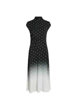 Karl Lagerfeld logo-print ombré midi dress - Black