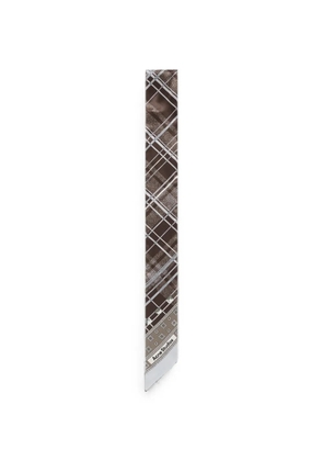 Acne Studios check-print silk scarf - Brown