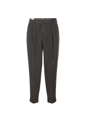 PT Torino double-pleat turned-up trousers - Grey