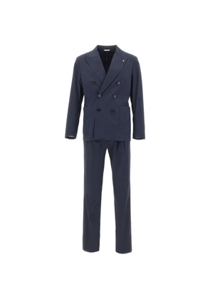 Manuel Ritz double-breasted tailored suit - Blue