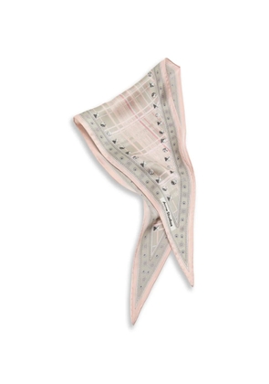Acne Studios stud-embellished checked scarf - Grey