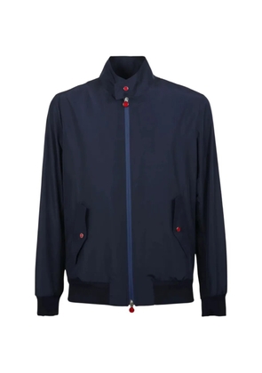 Kiton zip-up high-neck bomber jacket - Blue