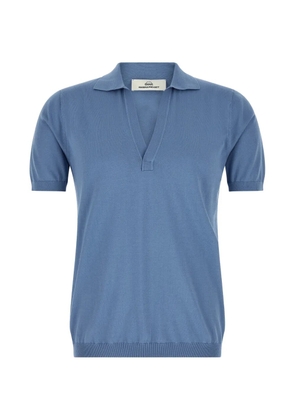 Riviera open-collar short-sleeve polo shirt - Blue