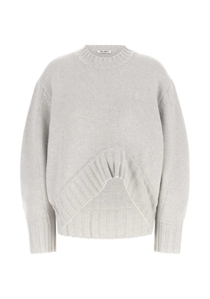 The Attico embroidered-logo sweater - Grey